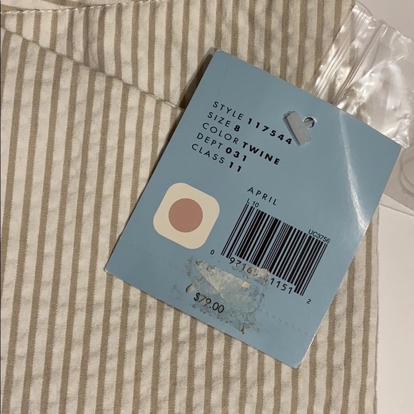 Gene Meyer SZ 8 Striped Flat Front Pants New D10 - Picture 7 of 14